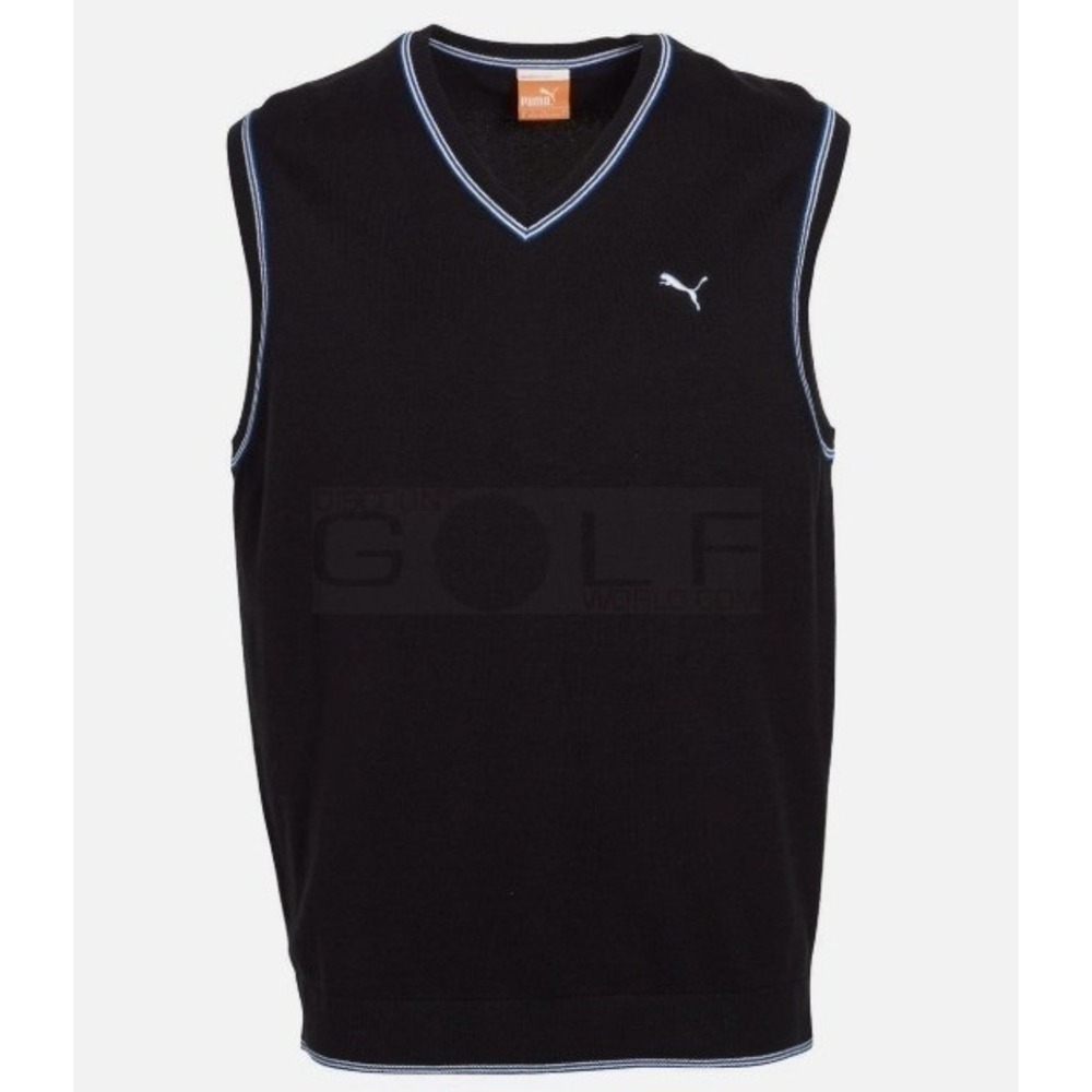 Puma | Golf Sweater Vest Mens Black V-Neck Knit Sportlifestyle  | XL